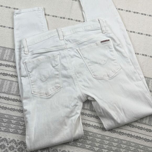 Hudson Jeans Womens 27 Skinny Slim Leg Stretch Ankle Mid Rise 5 Pocket White - Picture 8 of 11